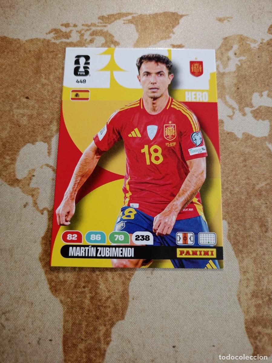Cromos de f&uacute;tbol: Espa&ntilde;a 449 MART&Iacute;N ZUBIMENDI Adrenalyn WORLD cup 2026
