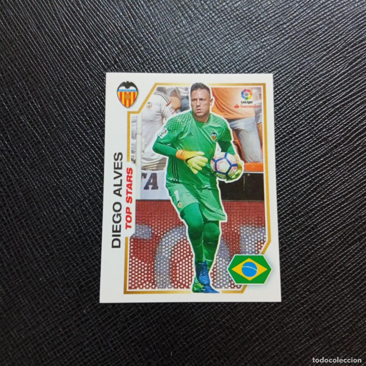 Cromos de f&uacute;tbol: 227 DIEGO ALVES VALENCIA PANINI 2016 2017 CROMO 16 17 FUTBOL - SIN PEGAR - A215 PG23
