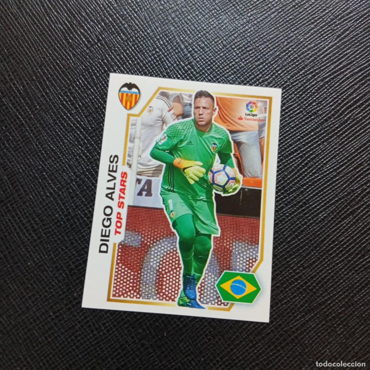 Cromos de f&uacute;tbol: 227 DIEGO ALVES VALENCIA PANINI 2016 2017 CROMO 16 17 FUTBOL - SIN PEGAR - A215 PG23