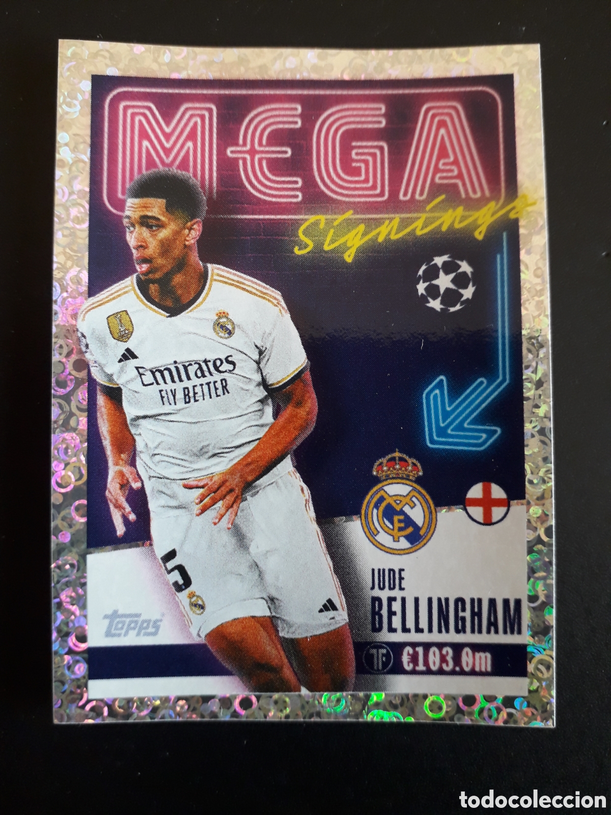 Cromos de f&uacute;tbol: BELLINGHAM REAL MADRID MEGA N&deg; 707 UEFA CHAMPIONS LEAGUE TOPPS 23 24 2023 2024 PEDIDO M&Iacute;NIMO 3&euro;
