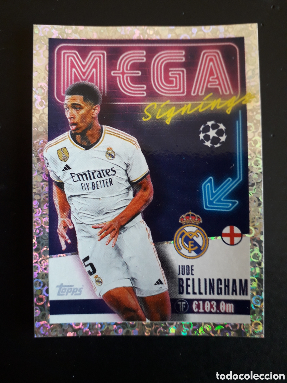 Cromos de f&uacute;tbol: BELLINGHAM REAL MADRID MEGA N&deg; 707 UEFA CHAMPIONS LEAGUE TOPPS 23 24 2023 2024 PEDIDO M&Iacute;NIMO 3&euro;