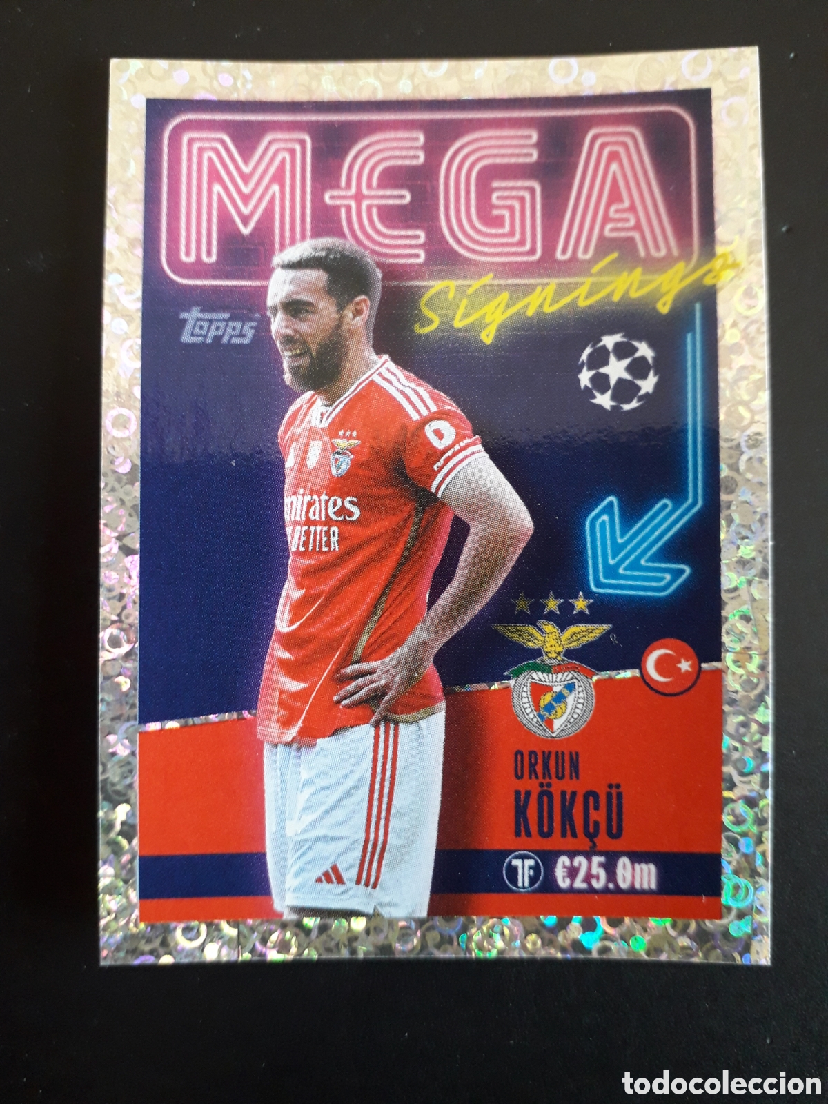 Cromos de f&uacute;tbol: K&Ouml;K&Ccedil;&Uuml; BENFICA MEGA N&deg; 708 UEFA CHAMPIONS LEAGUE SEASON TOPPS 23 24 2023 2024 PEDIDO M&Iacute;NIMO 3&euro;