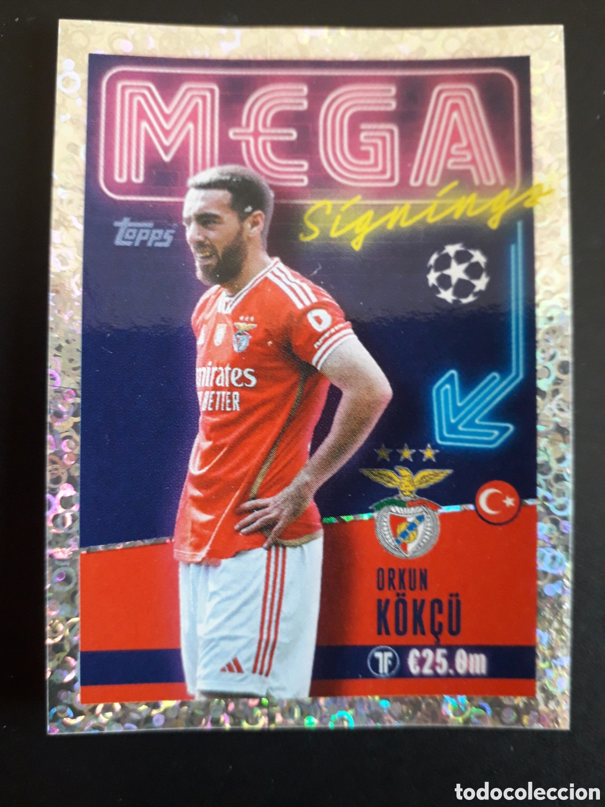 Cromos de f&uacute;tbol: K&Ouml;K&Ccedil;&Uuml; BENFICA MEGA N&deg; 708 UEFA CHAMPIONS LEAGUE SEASON TOPPS 23 24 2023 2024 PEDIDO M&Iacute;NIMO 3&euro;