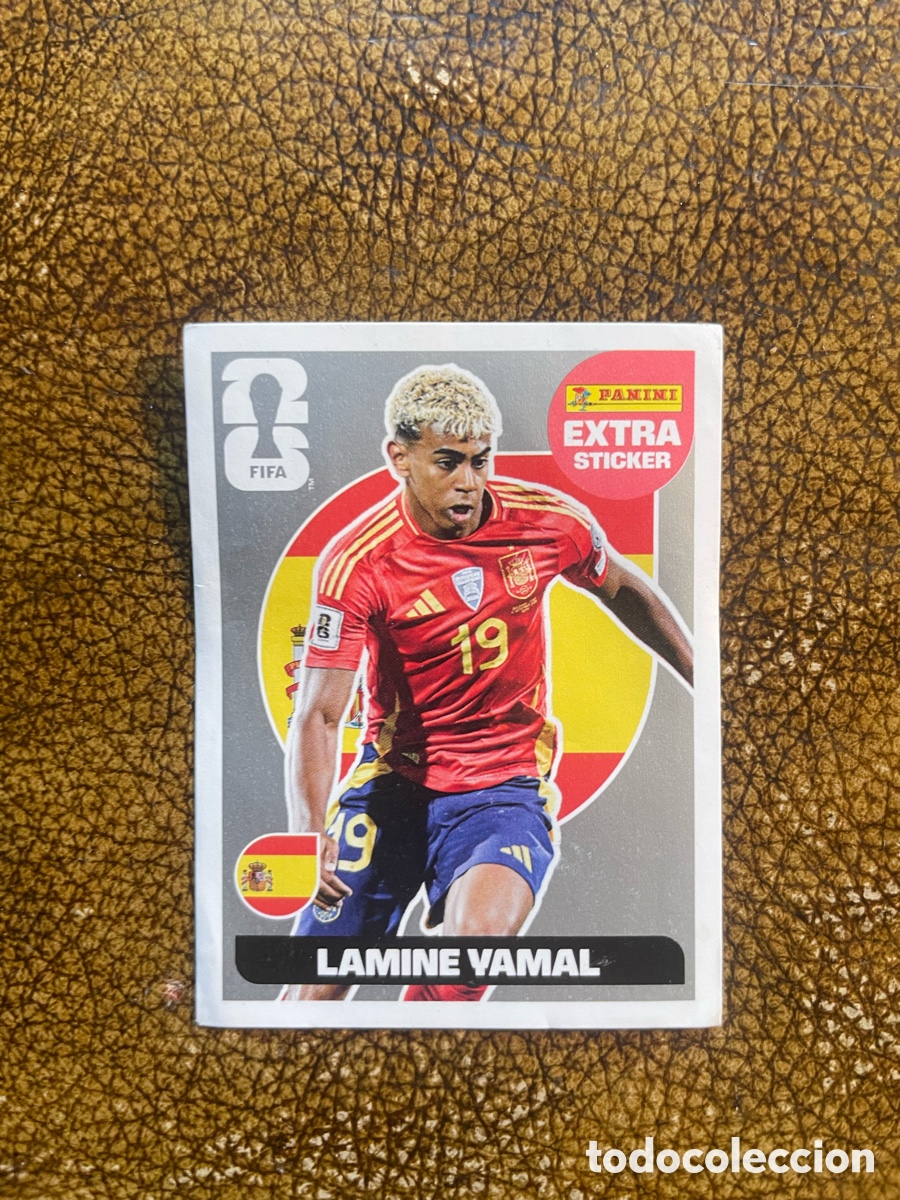 Cromos de f&uacute;tbol: Lamine Yamal Extra sticker Plata Panini Mundial 2026