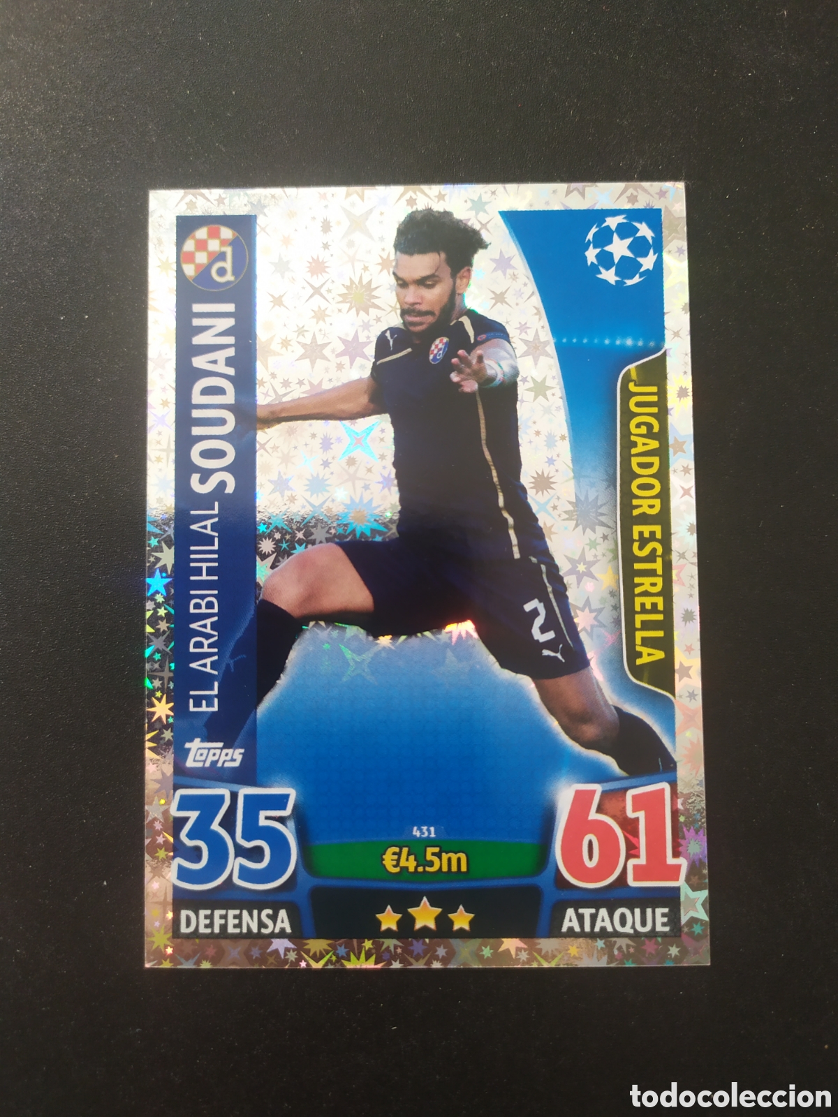Cromos de f&uacute;tbol: UEFA Champions match attax topps 2015 2016 15 16 Soudani jugador estrella n&deg; 431 Dinamo Zagreb