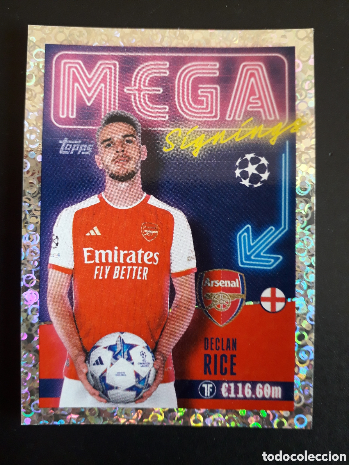 Cromos de f&uacute;tbol: D RICE ARSENAL MEGA N&deg; 722 UEFA CHAMPIONS LEAGUE SEASON TOPPS 23 24 2023 2024 PEDIDO M&Iacute;NIMO 3&euro;