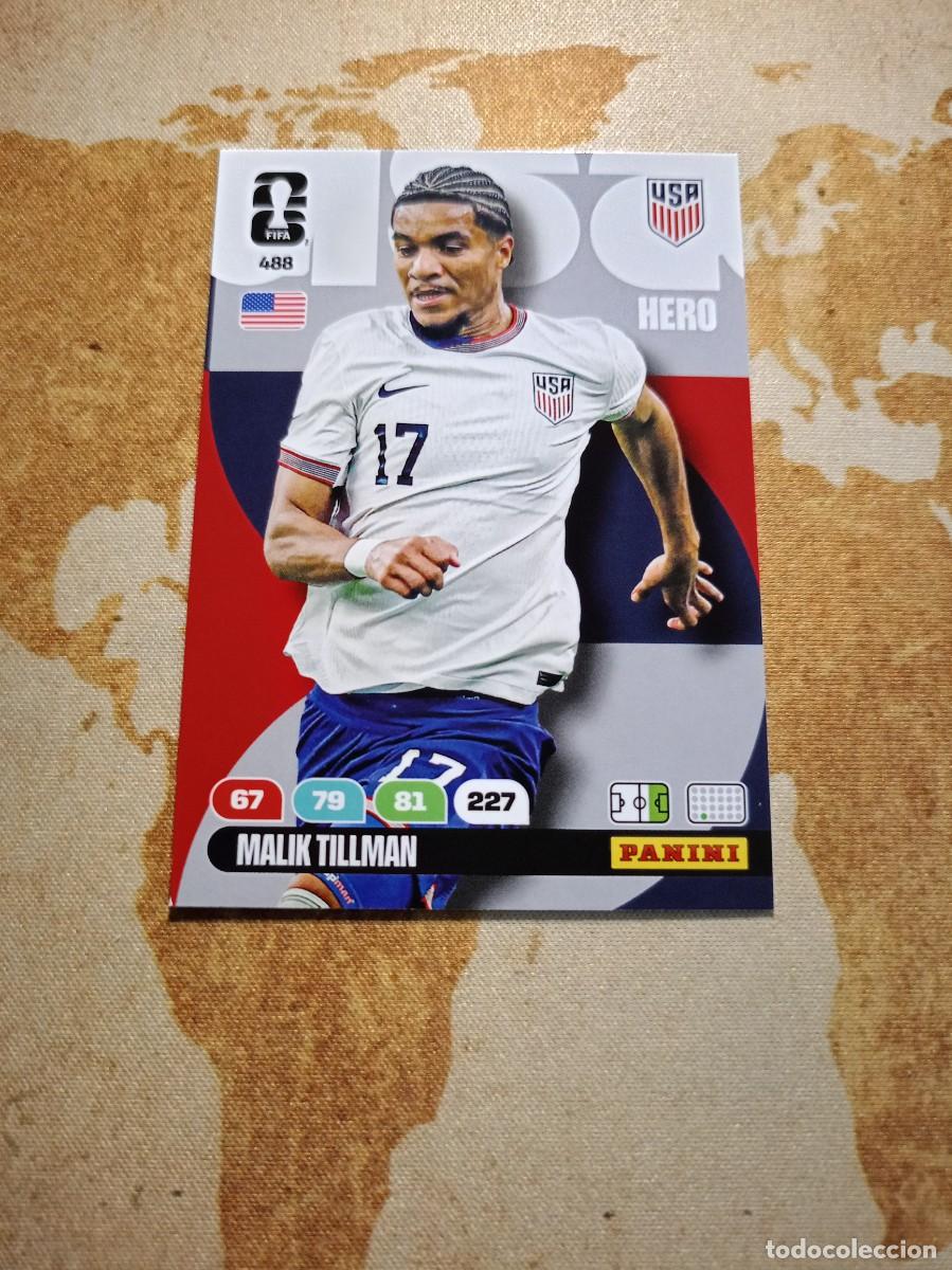 Cromos de f&uacute;tbol: Estados Unidos 488 MALIK TILLMAN Adrenalyn WORLD cup 2026