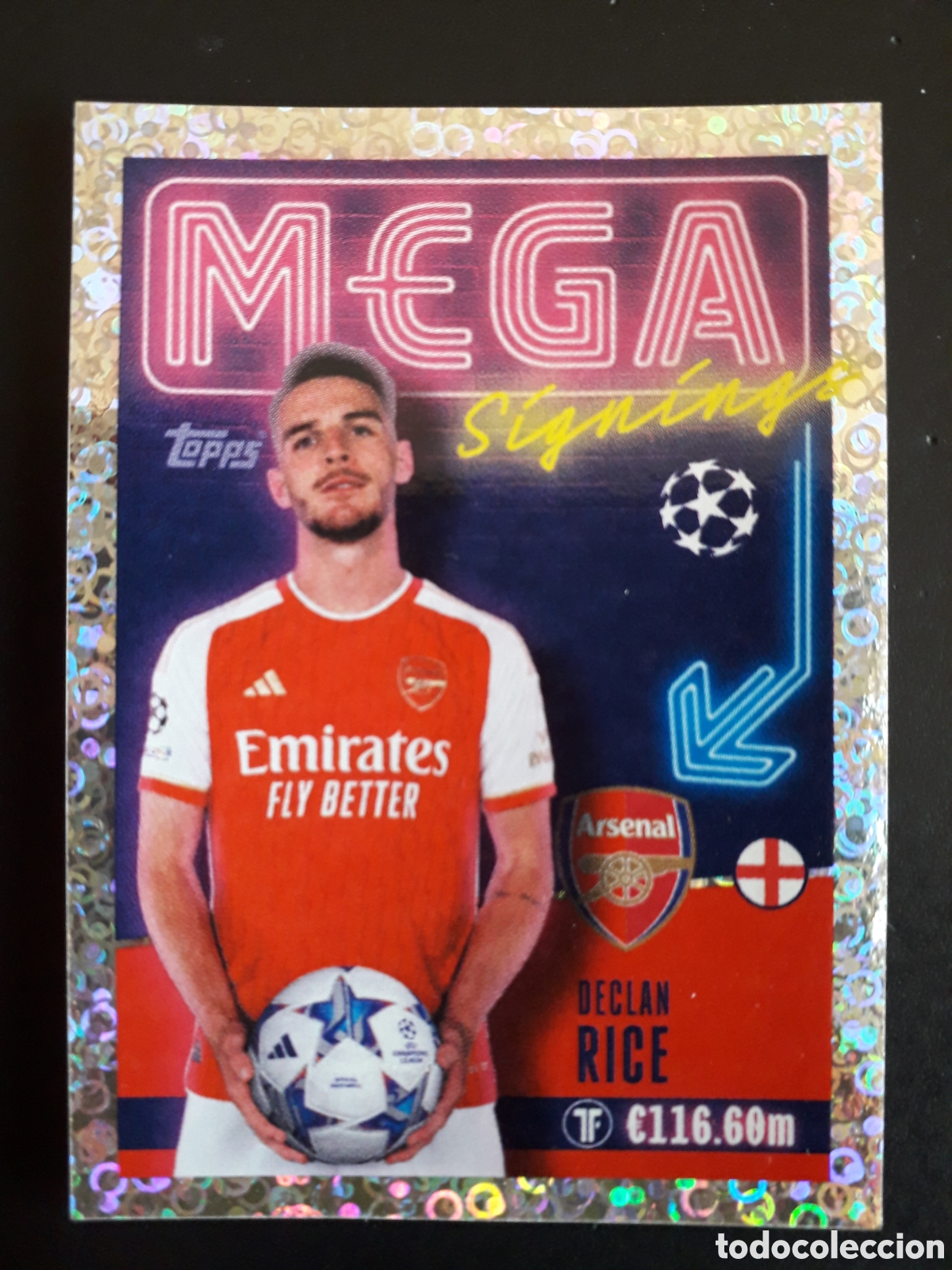 Cromos de f&uacute;tbol: D RICE ARSENAL MEGA N&deg; 722 UEFA CHAMPIONS LEAGUE SEASON TOPPS 23 24 2023 2024 PEDIDO M&Iacute;NIMO 3&euro;