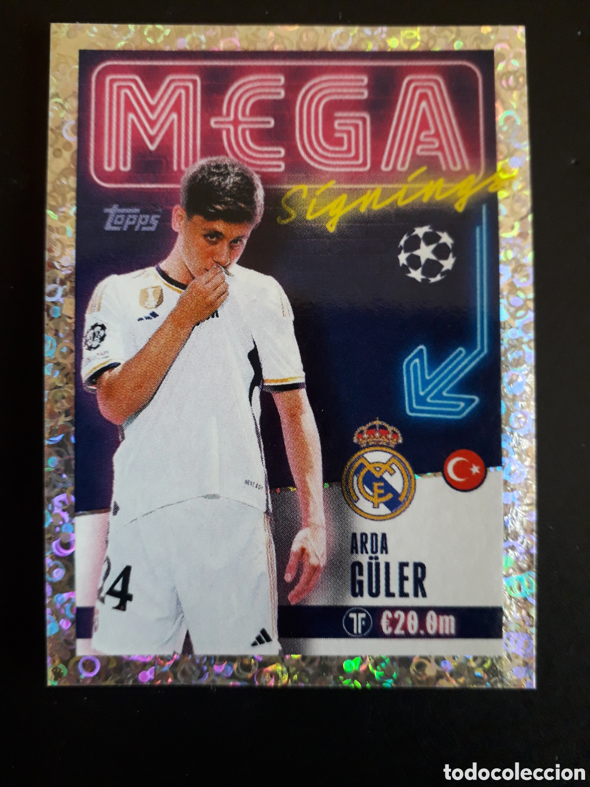 Cromos de f&uacute;tbol: G&Uuml;LER REAL MADRID MEGA N&deg; 724 UEFA CHAMPIONS LEAGUE SEASON TOPPS 23 24 2023 2024 PEDIDO M&Iacute;NIMO 3&euro;