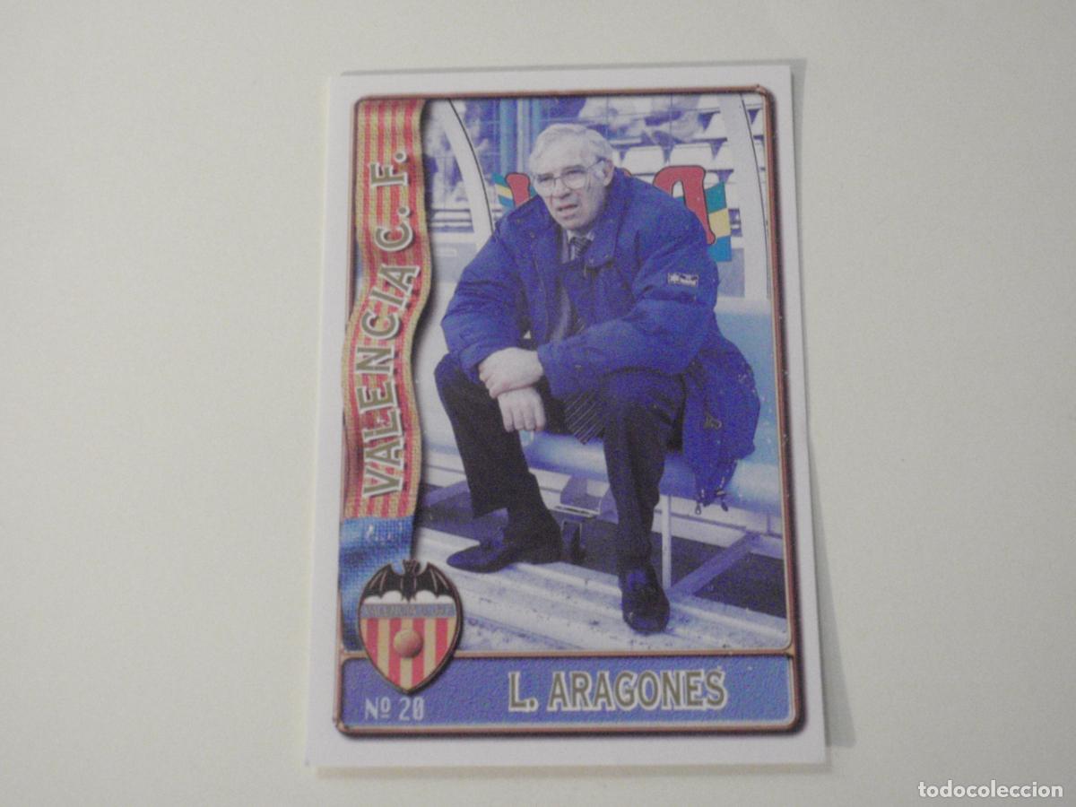 Cromos de f&uacute;tbol: 20 LUIS ARAGON&Eacute;S Valencia - BAJA. LAS FICHAS DE LA LIGA 1996 1997 MUNDICROMO. 96 97