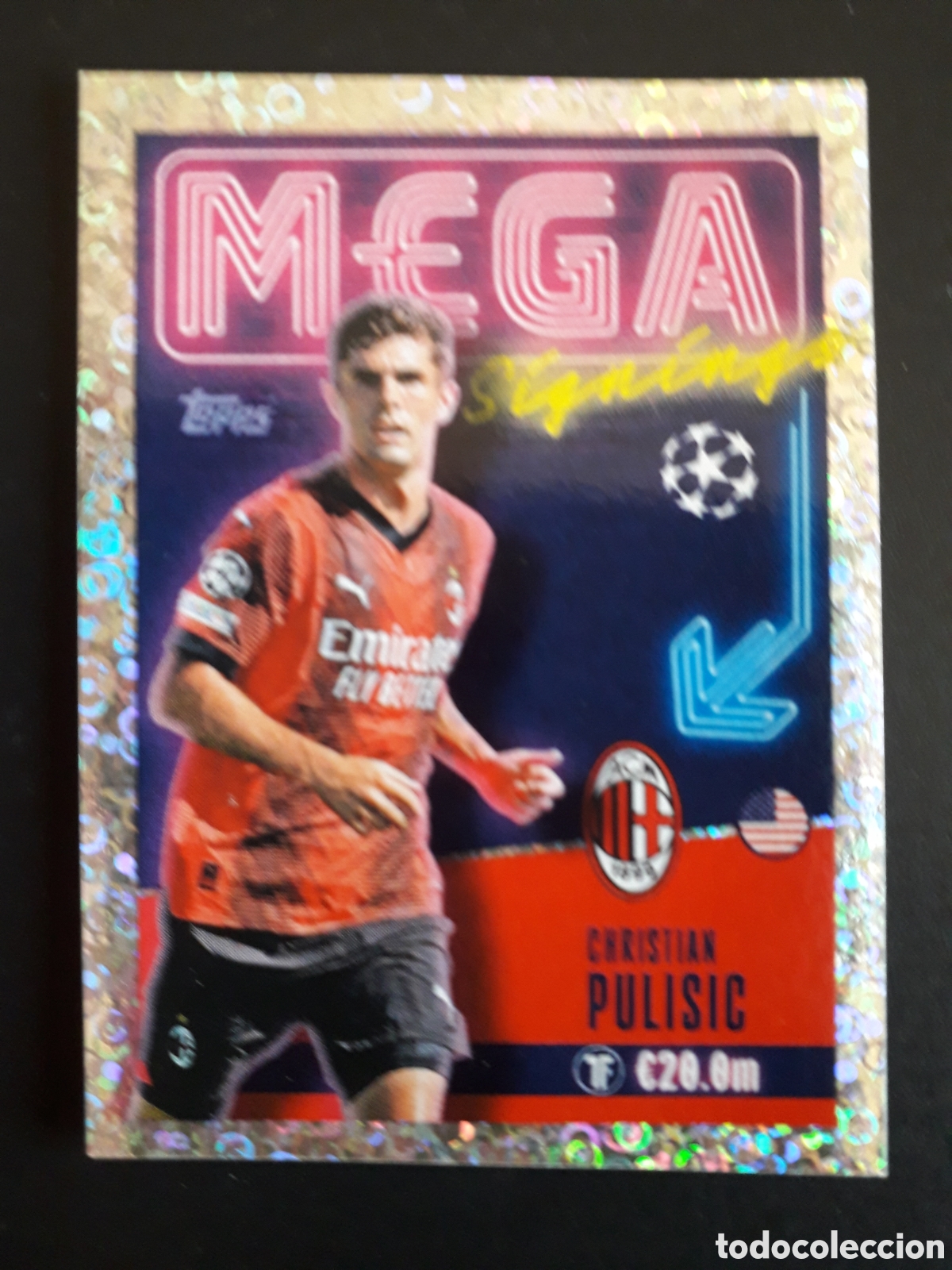 Cromos de f&uacute;tbol: PULISIC MIL&Aacute;N MEGA N&deg; 727 UEFA CHAMPIONS LEAGUE SEASON TOPPS 23 24 2023 2024 PEDIDO M&Iacute;NIMO 3&euro;