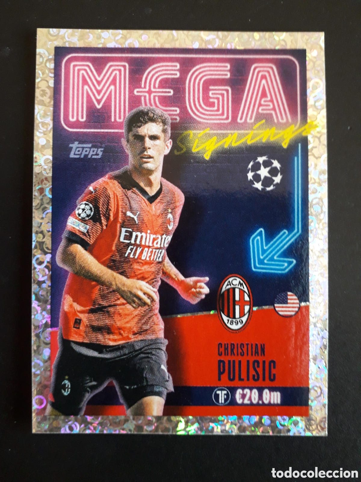 Cromos de f&uacute;tbol: PULISIC MIL&Aacute;N MEGA N&deg; 727 UEFA CHAMPIONS LEAGUE SEASON TOPPS 23 24 2023 2024 PEDIDO M&Iacute;NIMO 3&euro;