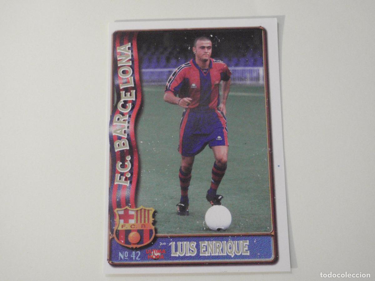 Cromos de f&uacute;tbol: 42 LUIS ENRIQUE FC Barcelona - ULTIMA HORA. LAS FICHAS DE LA LIGA 1996 1997 MUNDICROMO. 96 97