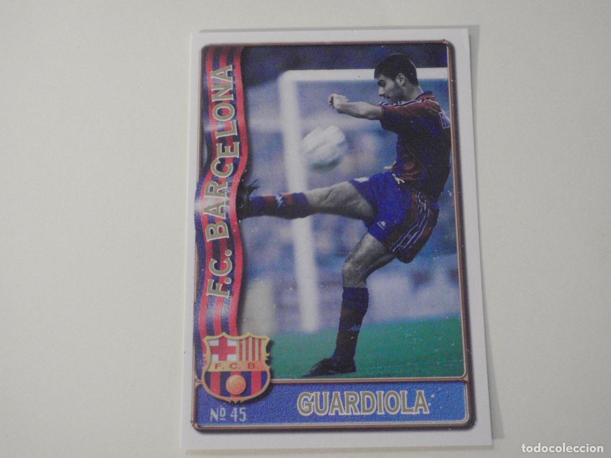 Cromos de f&uacute;tbol: 45 GUARDIOLA FC Barcelona. LAS FICHAS DE LA LIGA 1996 1997 MUNDICROMO. 96 97