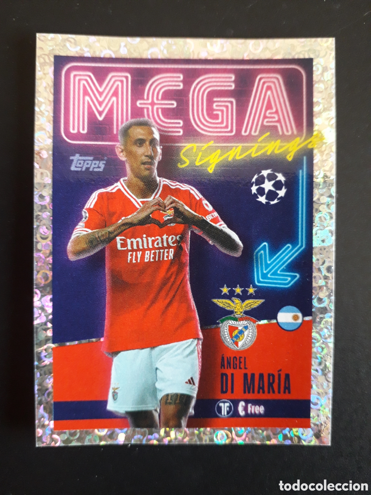 Cromos de f&uacute;tbol: DI MAR&Iacute;A BENFICA MEGA N&deg; 728 UEFA CHAMPIONS LEAGUE SEASON TOPPS 23 24 2023 2024 PEDIDO M&Iacute;NIMO 3&euro;