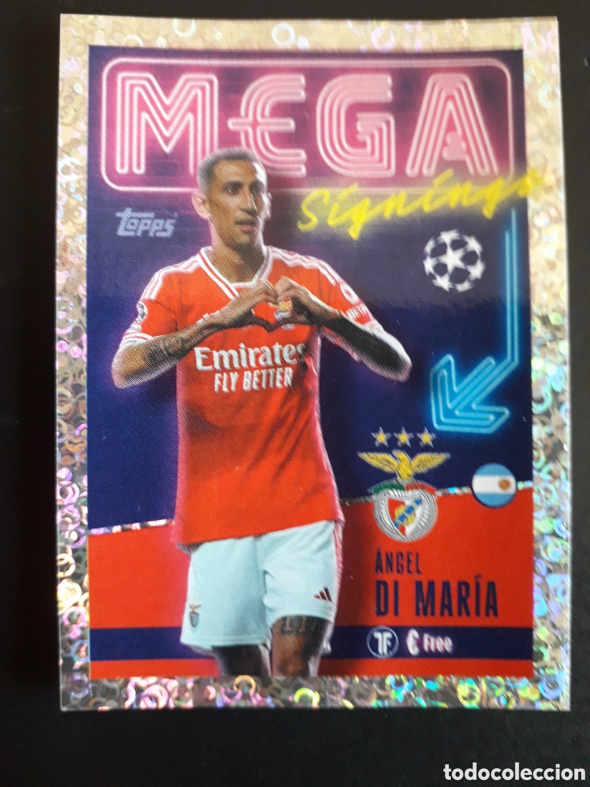 Cromos de f&uacute;tbol: DI MAR&Iacute;A BENFICA MEGA N&deg; 728 UEFA CHAMPIONS LEAGUE SEASON TOPPS 23 24 2023 2024 PEDIDO M&Iacute;NIMO 3&euro;
