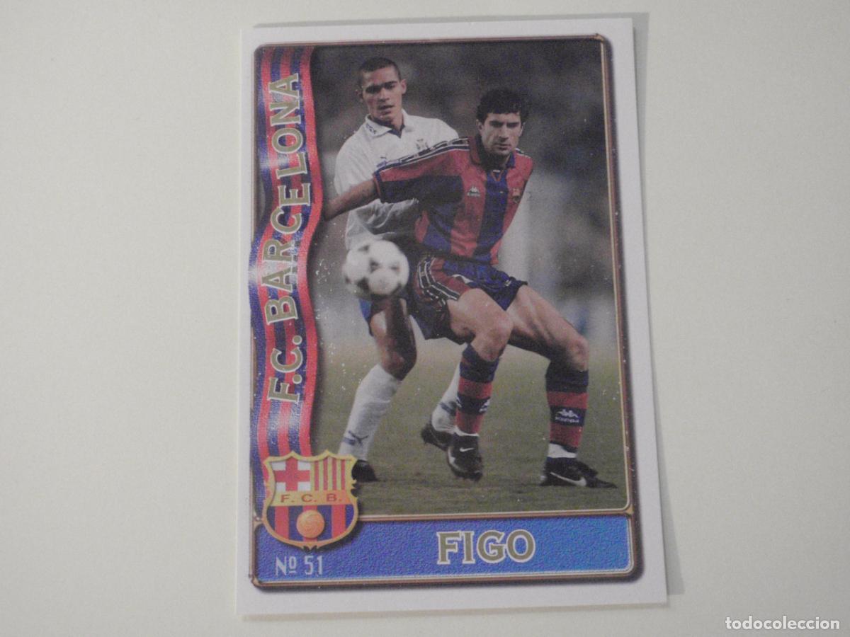 Cromos de f&uacute;tbol: 51 FIGO FC Barcelona. LAS FICHAS DE LA LIGA 1996 1997 MUNDICROMO. 96 97