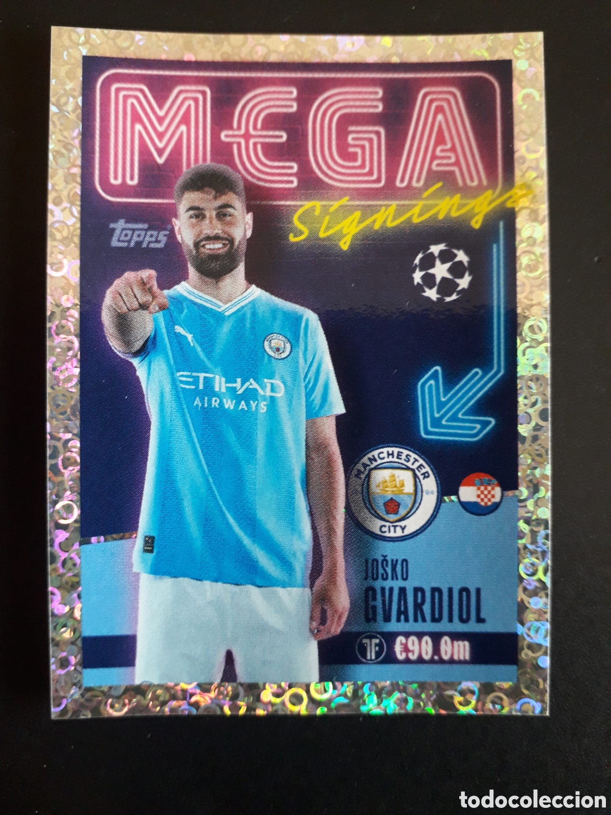 Cromos de f&uacute;tbol: GVARDIOL MANCHESTER CITY MEGA N&deg; 729 UEFA CHAMPIONS LEAGUE TOPPS 23 24 2023 2024 PEDIDO M&Iacute;NIMO 3&euro;