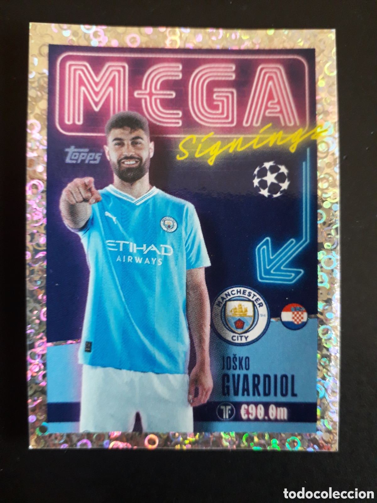 Cromos de f&uacute;tbol: GVARDIOL MANCHESTER CITY MEGA N&deg; 729 UEFA CHAMPIONS LEAGUE TOPPS 23 24 2023 2024 PEDIDO M&Iacute;NIMO 3&euro;