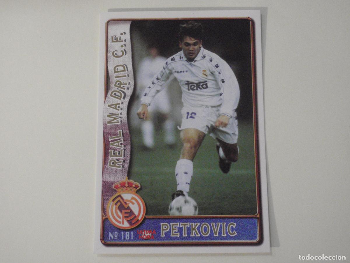 Cromos de f&uacute;tbol: 101 PETKOVIC Real Madrid - ULTIMA HORA. LAS FICHAS DE LA LIGA 1996 1997 MUNDICROMO. 96 97