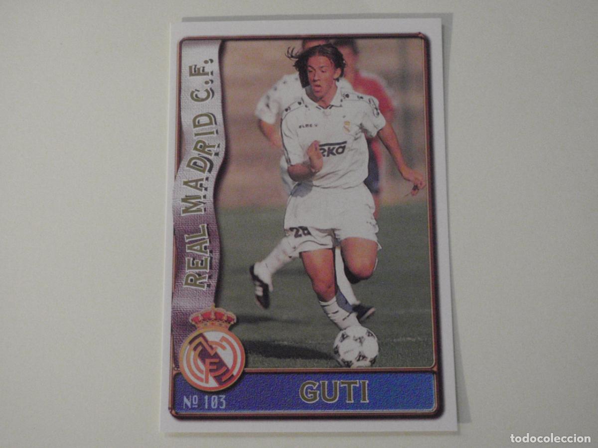 Cromos de f&uacute;tbol: 103 GUTI Real Madrid. LAS FICHAS DE LA LIGA 1996 1997 MUNDICROMO. 96 97