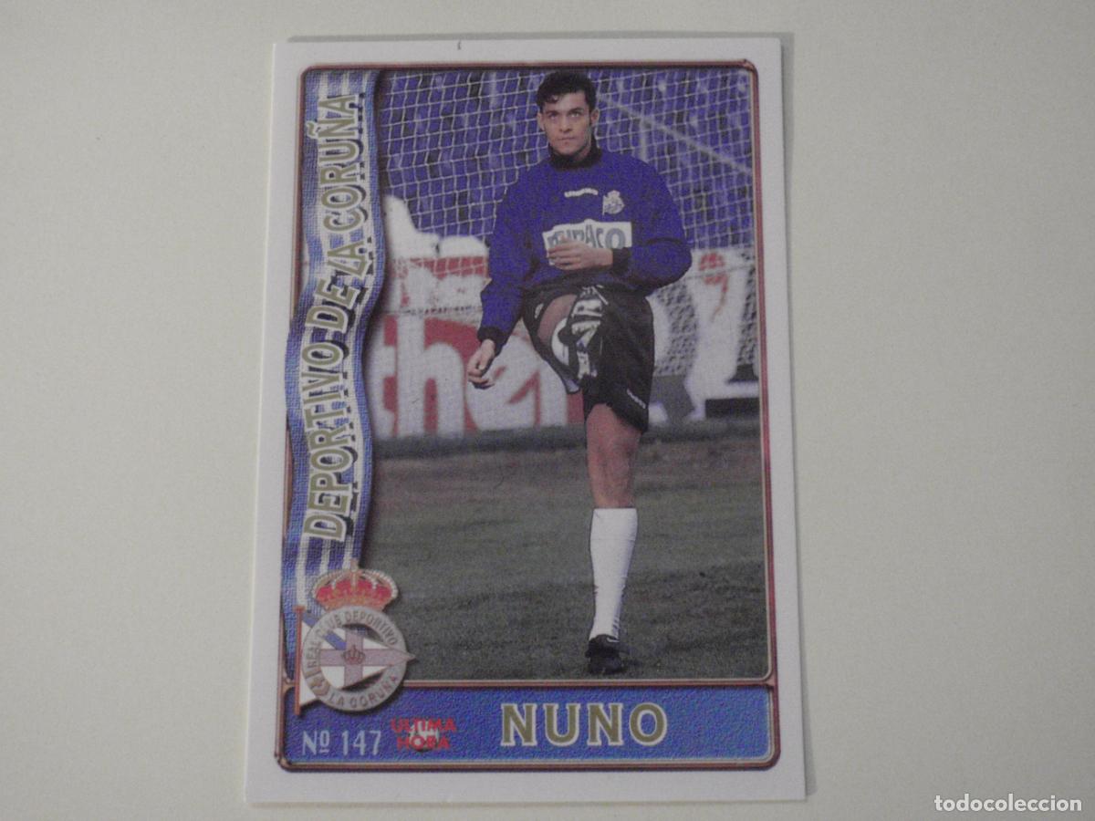 Cromos de f&uacute;tbol: 147 NUNO Deportivo - ULTIMA HORA. LAS FICHAS DE LA LIGA 1996 1997 MUNDICROMO. 96 97