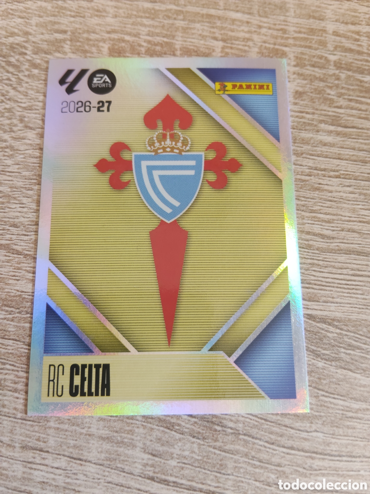 Cromos de f&uacute;tbol: Escudo Celta de Vigo liga 2026 2027 26 27 ediciones este