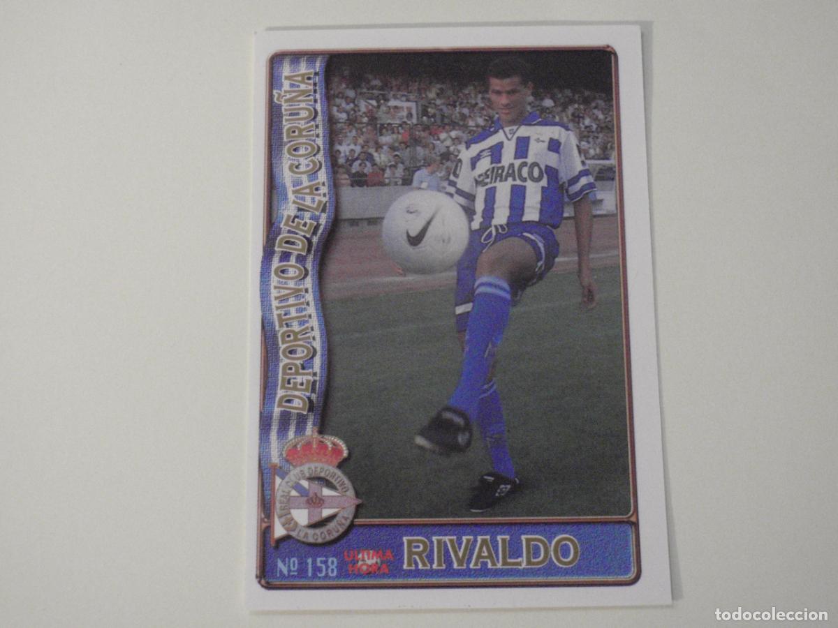 Cromos de f&uacute;tbol: 158 RIVALDO Deportivo - ULTIMA HORA. LAS FICHAS DE LA LIGA 1996 1997 MUNDICROMO. 96 97
