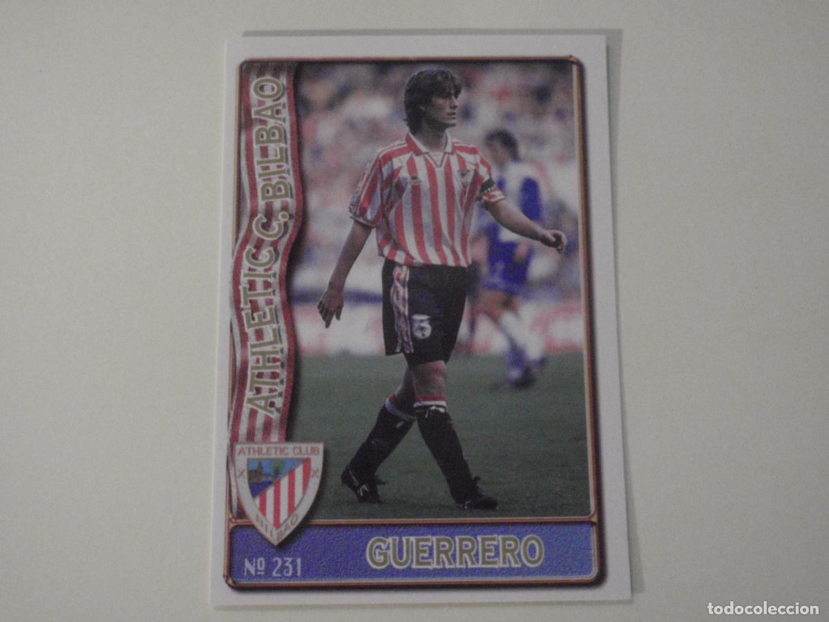 Cromos de f&uacute;tbol: 231 GUERRERO Athl&eacute;tic. LAS FICHAS DE LA LIGA 1996 1997 MUNDICROMO. 96 97