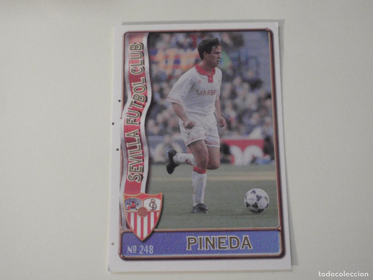 Cromos de f&uacute;tbol: 248 PINEDA Sevilla - BAJA. LAS FICHAS DE LA LIGA 1996 1997 MUNDICROMO. 96 97