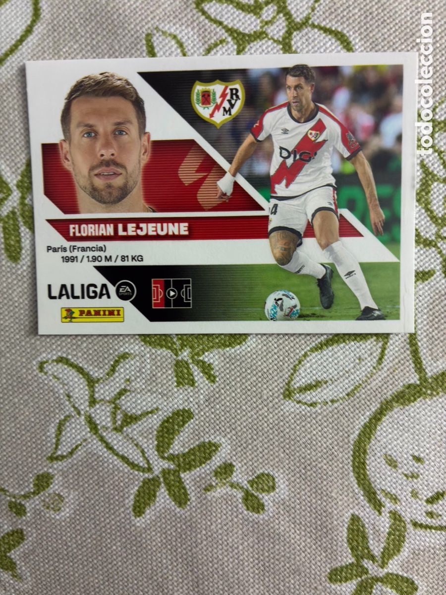 Cromos de f&uacute;tbol: Cromo Florian Lejeune Defensa N&ordm; 8 (Rayo Vallecano) - Colecciones Este Liga 2026-27