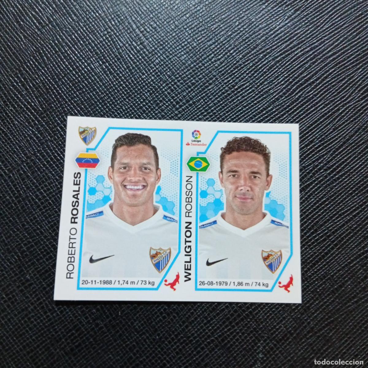 Cromos de f&uacute;tbol: 192 ROSALES WELIGTON MALAGA PANINI 2016 2017 CROMO 16 17 FUTBOL - SIN PEGAR - A215 PG29
