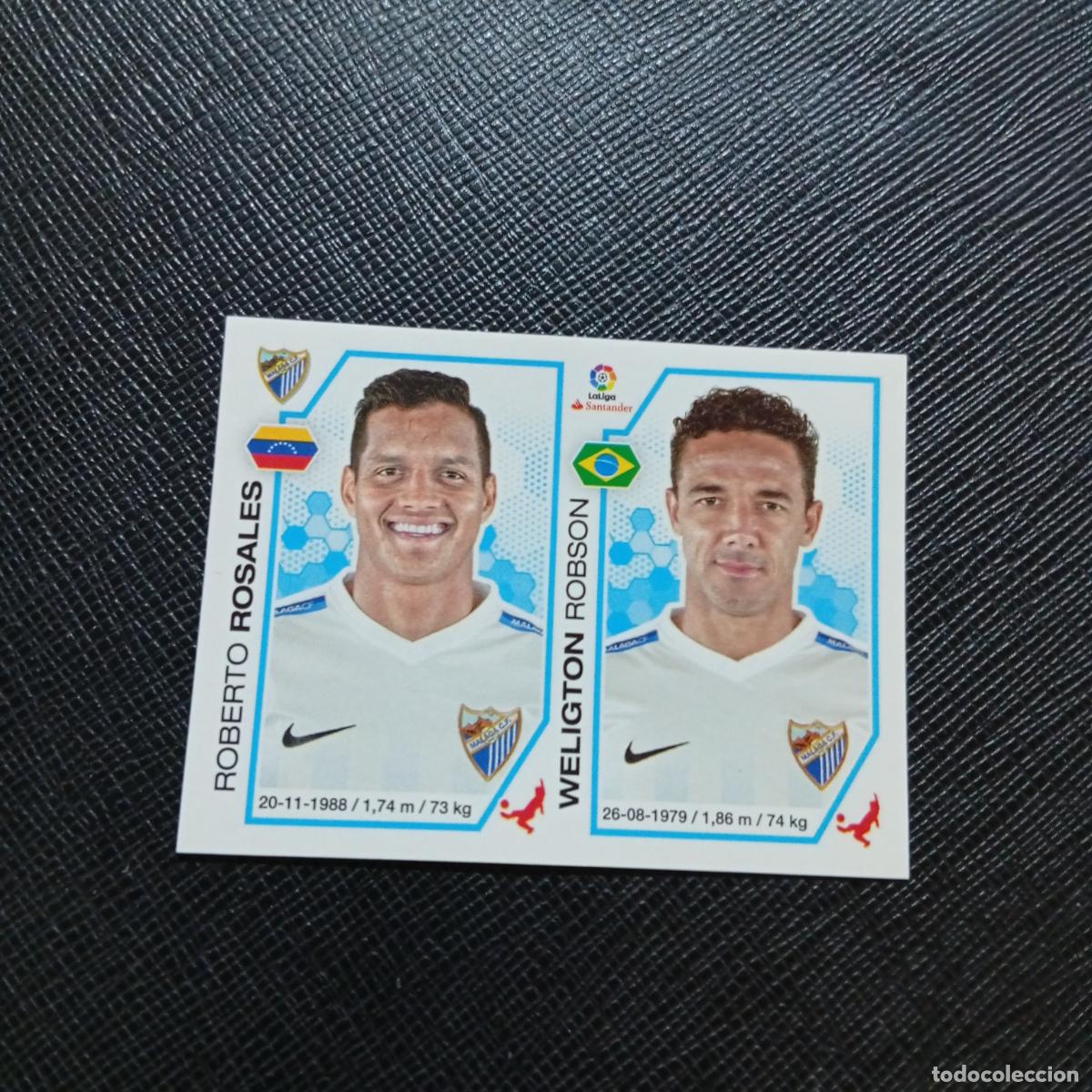Cromos de f&uacute;tbol: 192 ROSALES WELIGTON MALAGA PANINI 2016 2017 CROMO 16 17 FUTBOL - SIN PEGAR - A215 PG29