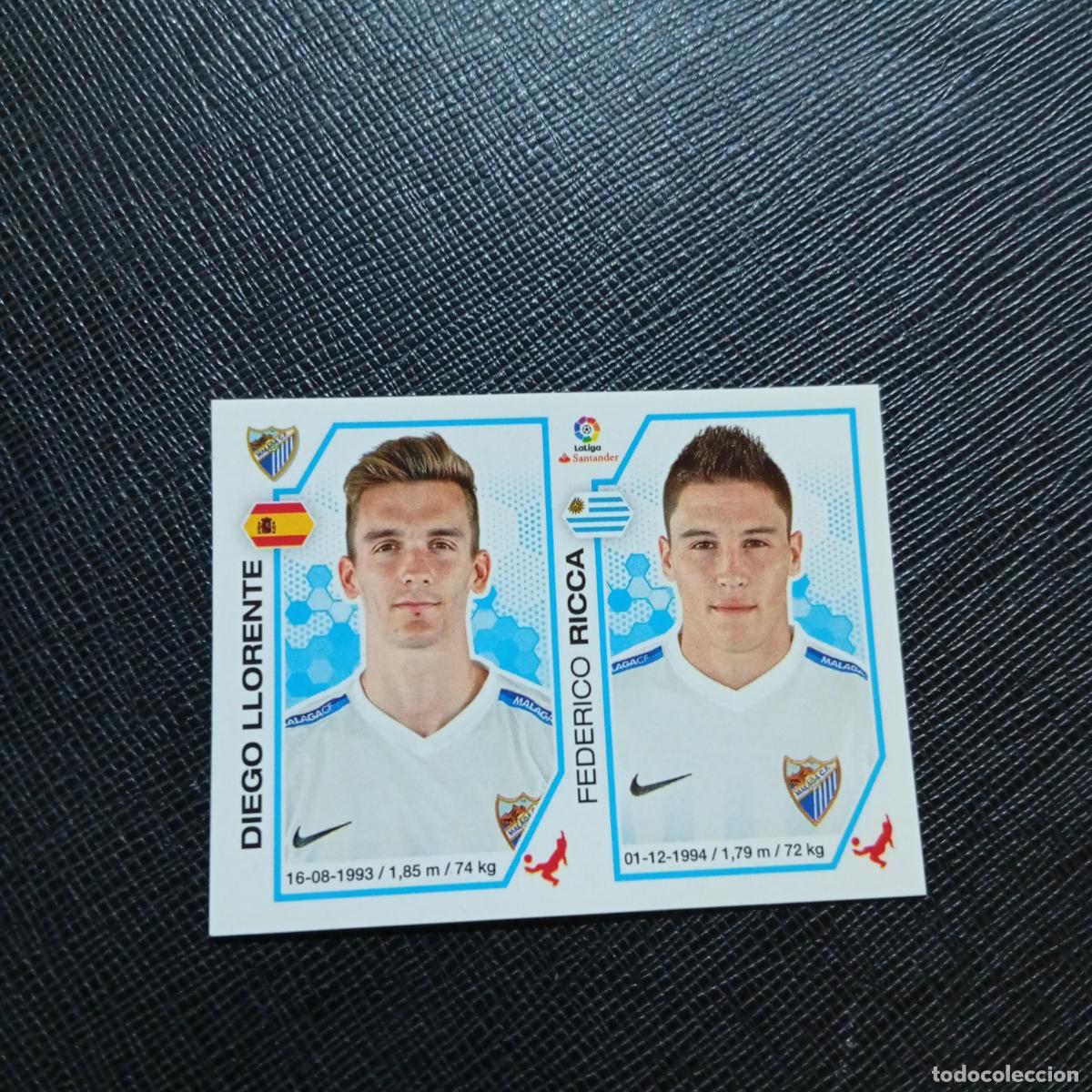Cromos de f&uacute;tbol: 193 DIEGO LLORENTE RICCA MALAGA PANINI 2016 2017 CROMO 16 17 FUTBOL - SIN PEGAR - A215 PG29