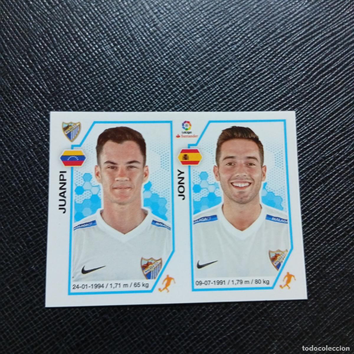 Cromos de f&uacute;tbol: 195 JUANPI JONY MALAGA PANINI 2016 2017 CROMO 16 17 FUTBOL - SIN PEGAR - A215 PG29