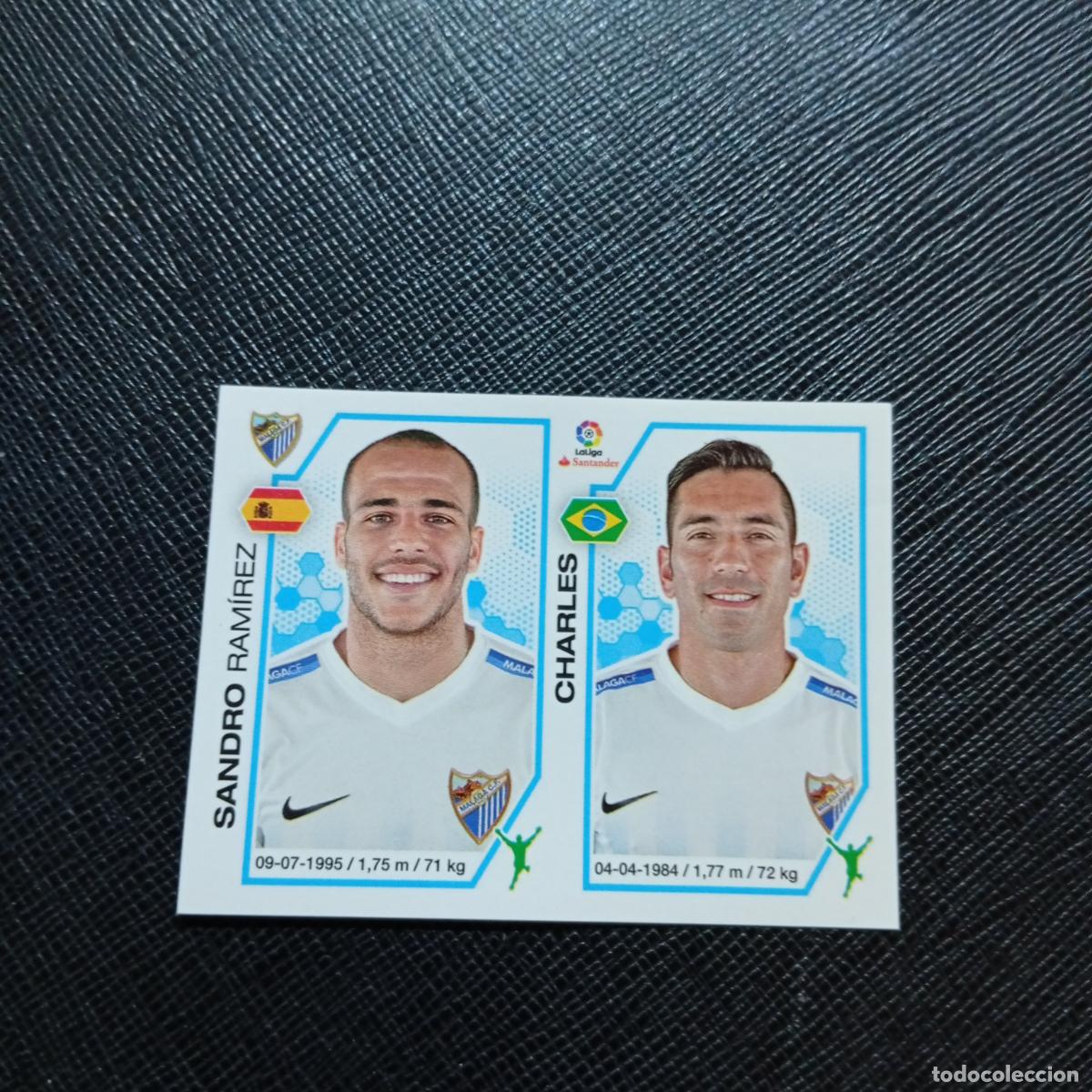 Cromos de f&uacute;tbol: 196 SANDRO CHARLES MALAGA PANINI 2016 2017 CROMO 16 17 FUTBOL - SIN PEGAR - A215 PG29