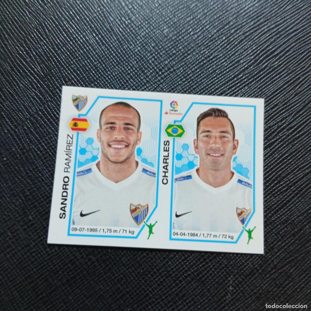 Cromos de f&uacute;tbol: 196 SANDRO CHARLES MALAGA PANINI 2016 2017 CROMO 16 17 FUTBOL - SIN PEGAR - A215 PG29