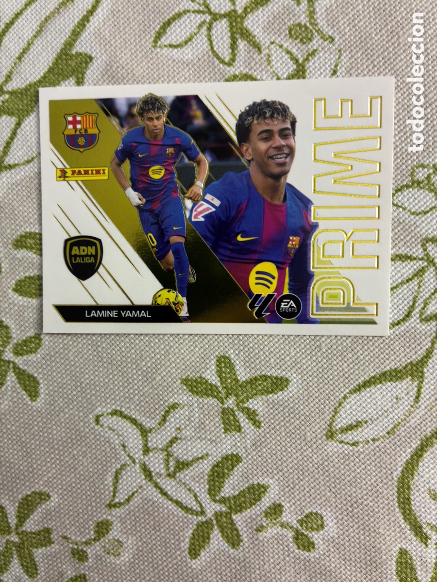 Figurine di Calcio: Cromo Metalizado Lamine Yamal ADN LALIGA PRIME N&ordm; 6 (FC Barcelona) - Colecciones Este 2026-27