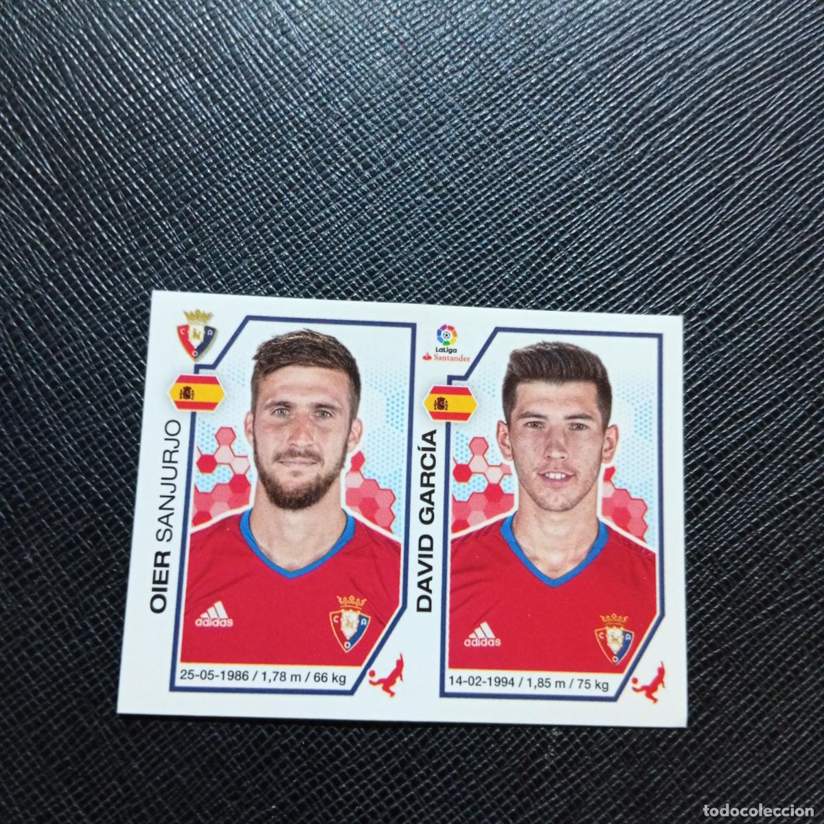 Cromos de f&uacute;tbol: 198 OIER DAVID GARCIA OSASUNA PANINI 2016 2017 CROMO 16 17 FUTBOL - SIN PEGAR - A215 PG30
