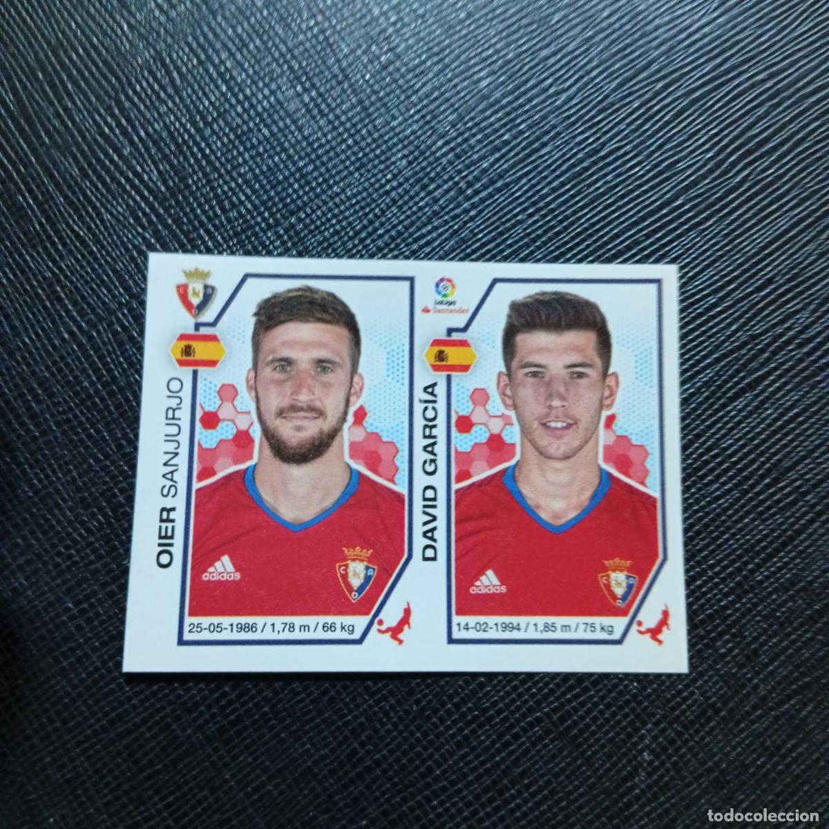 Cromos de f&uacute;tbol: 198 OIER DAVID GARCIA OSASUNA PANINI 2016 2017 CROMO 16 17 FUTBOL - SIN PEGAR - A215 PG30