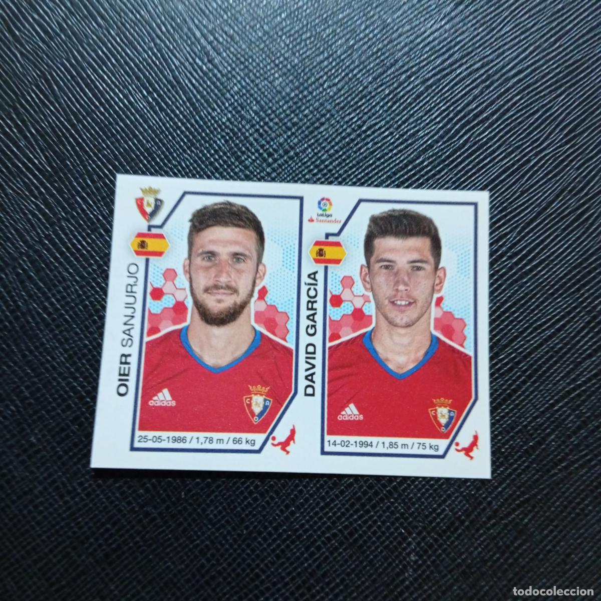 Cromos de f&uacute;tbol: 198 OIER DAVID GARCIA OSASUNA PANINI 2016 2017 CROMO 16 17 FUTBOL - SIN PEGAR - A215 PG30