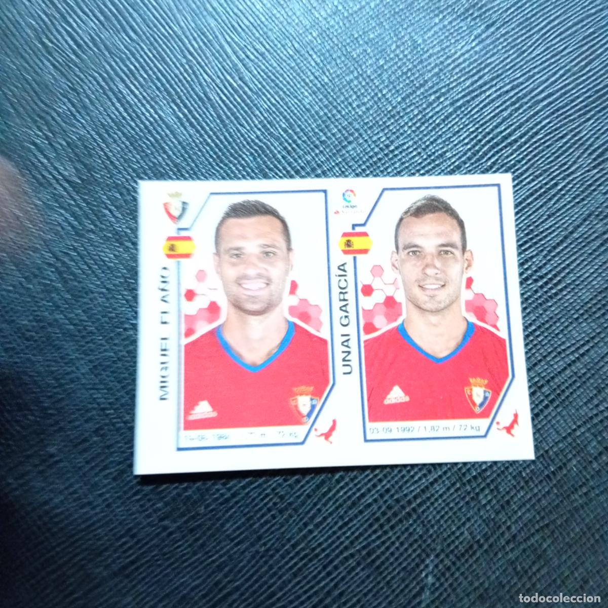 Cromos de f&uacute;tbol: 199 MIGUEL FLA&Ntilde;O UANI GARCIA OSASUNA PANINI 2016 2017 CROMO 16 17 FUTBOL - SIN PEGAR - A215 PG30
