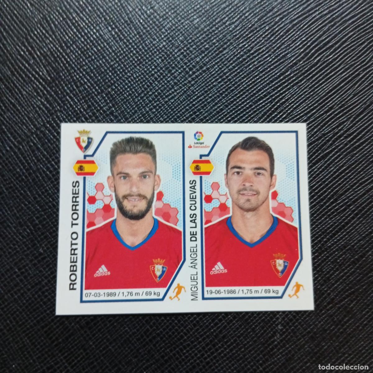 Cromos de f&uacute;tbol: 201 ROBERTO TORRES DE LAS CUEVAS OSASUNA PANINI 2016 2017 CROMO 16 17 FUTBOL - SIN PEGAR - A215 PG30