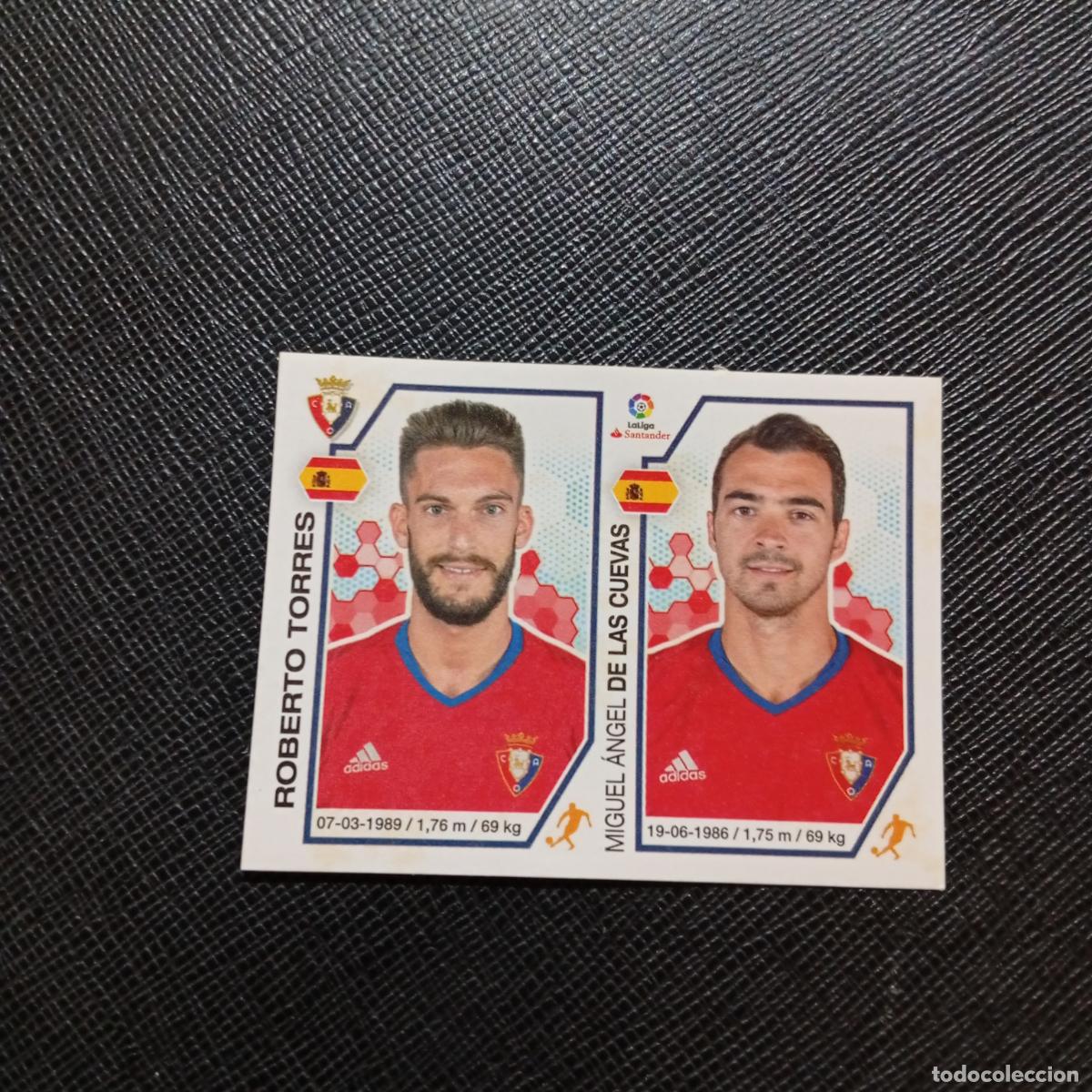 Cromos de f&uacute;tbol: 201 ROBERTO TORRES DE LAS CUEVAS OSASUNA PANINI 2016 2017 CROMO 16 17 FUTBOL - SIN PEGAR - A215 PG30