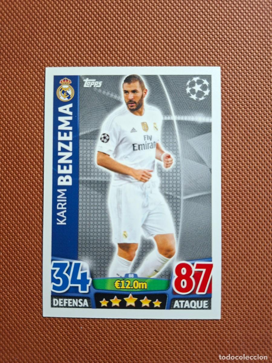 Cromos de f&uacute;tbol: 88 KARIM BENZEMA REAL MADRID CHAMPIONS LEAGUE MATCH ATTAX 2015 2016 15 16 NUEVO