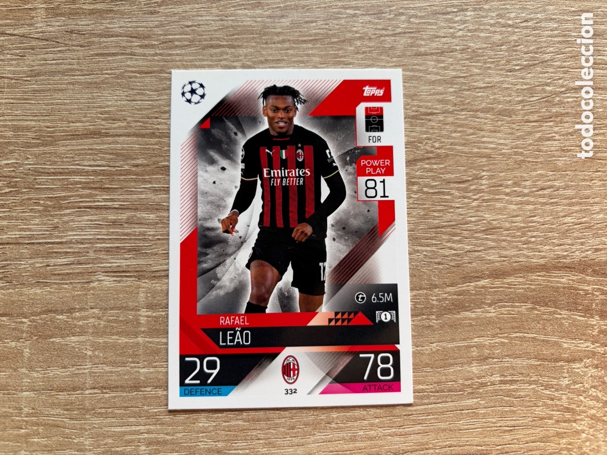 Cromos de f&uacute;tbol: 332 RAFAEL LE&Atilde;O MATCH ATTAX TOPPS 2022 2023 AC MILAN