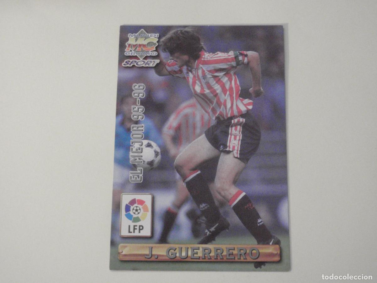 Cromos de f&uacute;tbol: 412 GUERRERO Athl&eacute;tic EL MEJOR 95-96. LAS FICHAS DE LA LIGA 1996 1997 MUNDICROMO. 96 97
