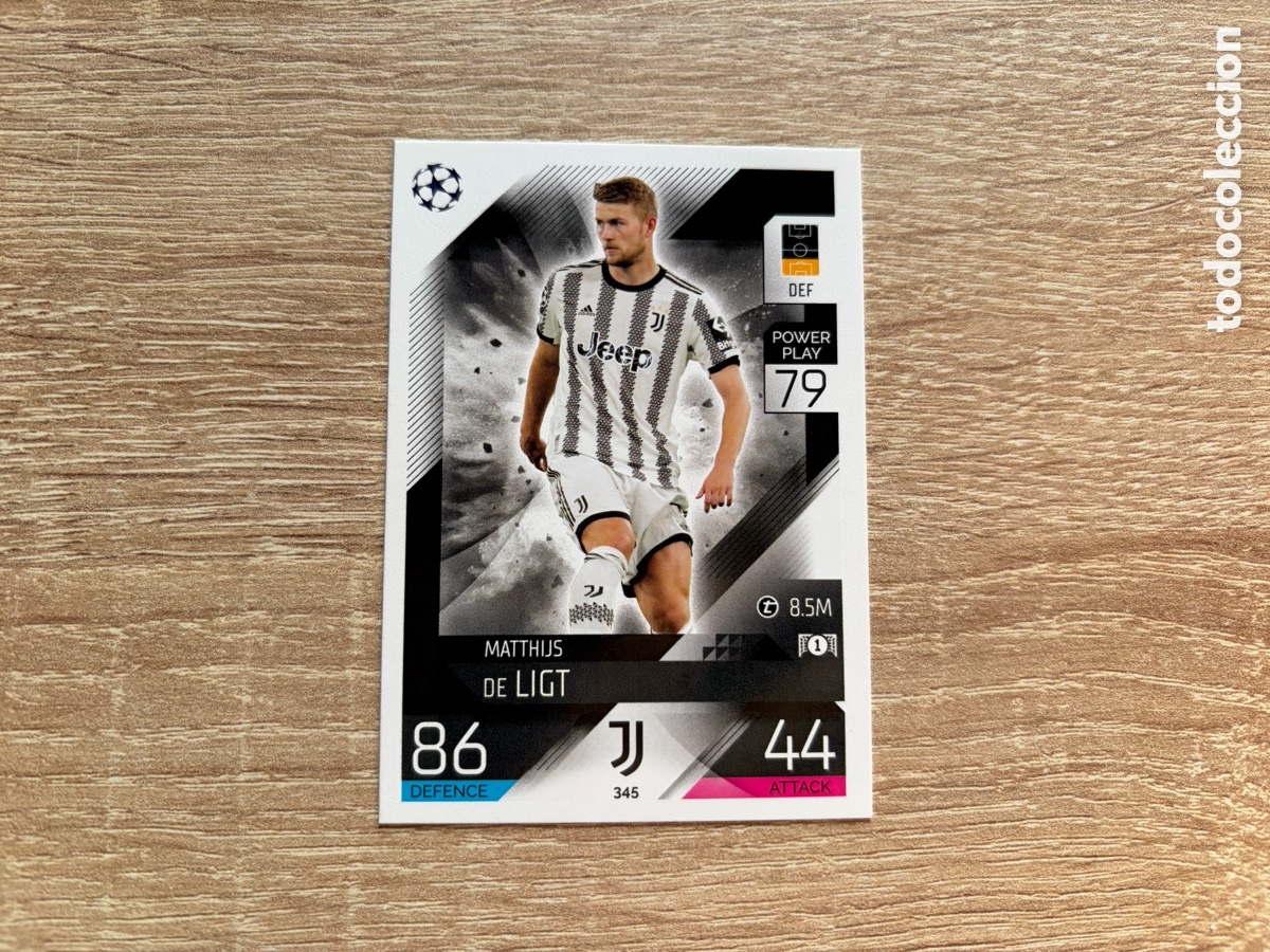 Cromos de f&uacute;tbol: 345 MATTHIJS DE LIGT MATCH ATTAX TOPPS 2022 2023 JUVENTUS