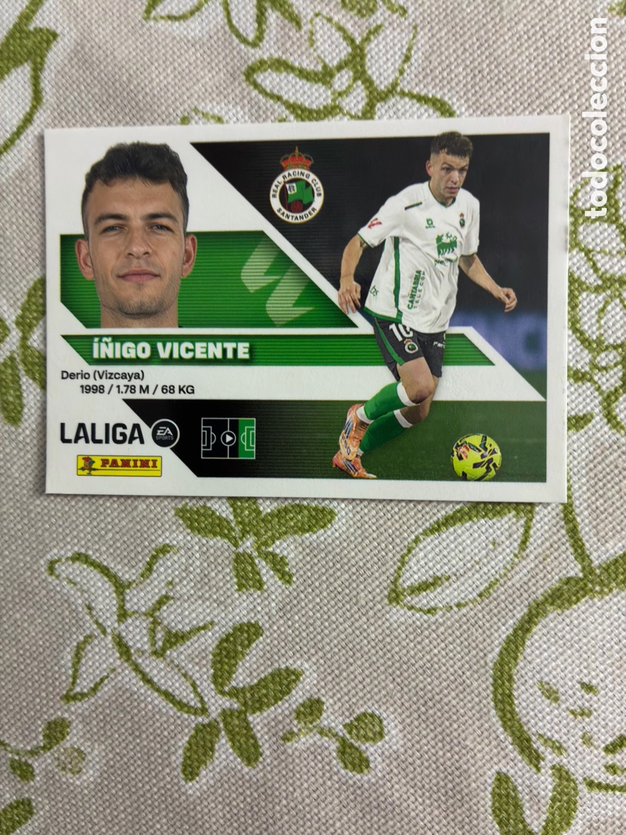 Figurine di Calcio: Cromo &Iacute;&ntilde;igo Vicente N&ordm; 18 (Racing Santander) - Colecciones Este Liga 2026-27