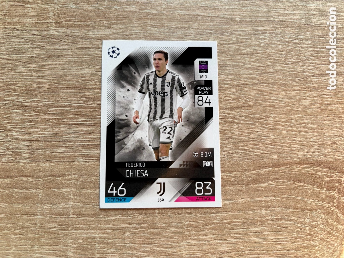 Cromos de f&uacute;tbol: 350 FEDERICO CHIESA MATCH ATTAX TOPPS 2022 2023 JUVENTUS